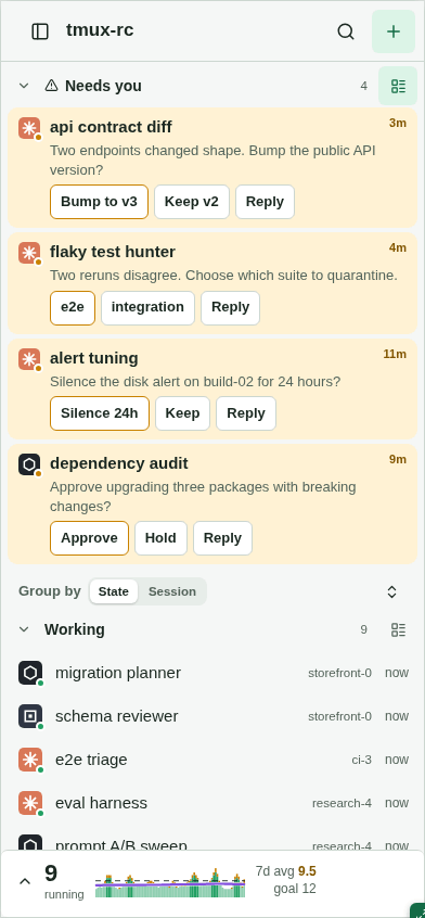 P8: the hybrid sidebar on a phone, rejected